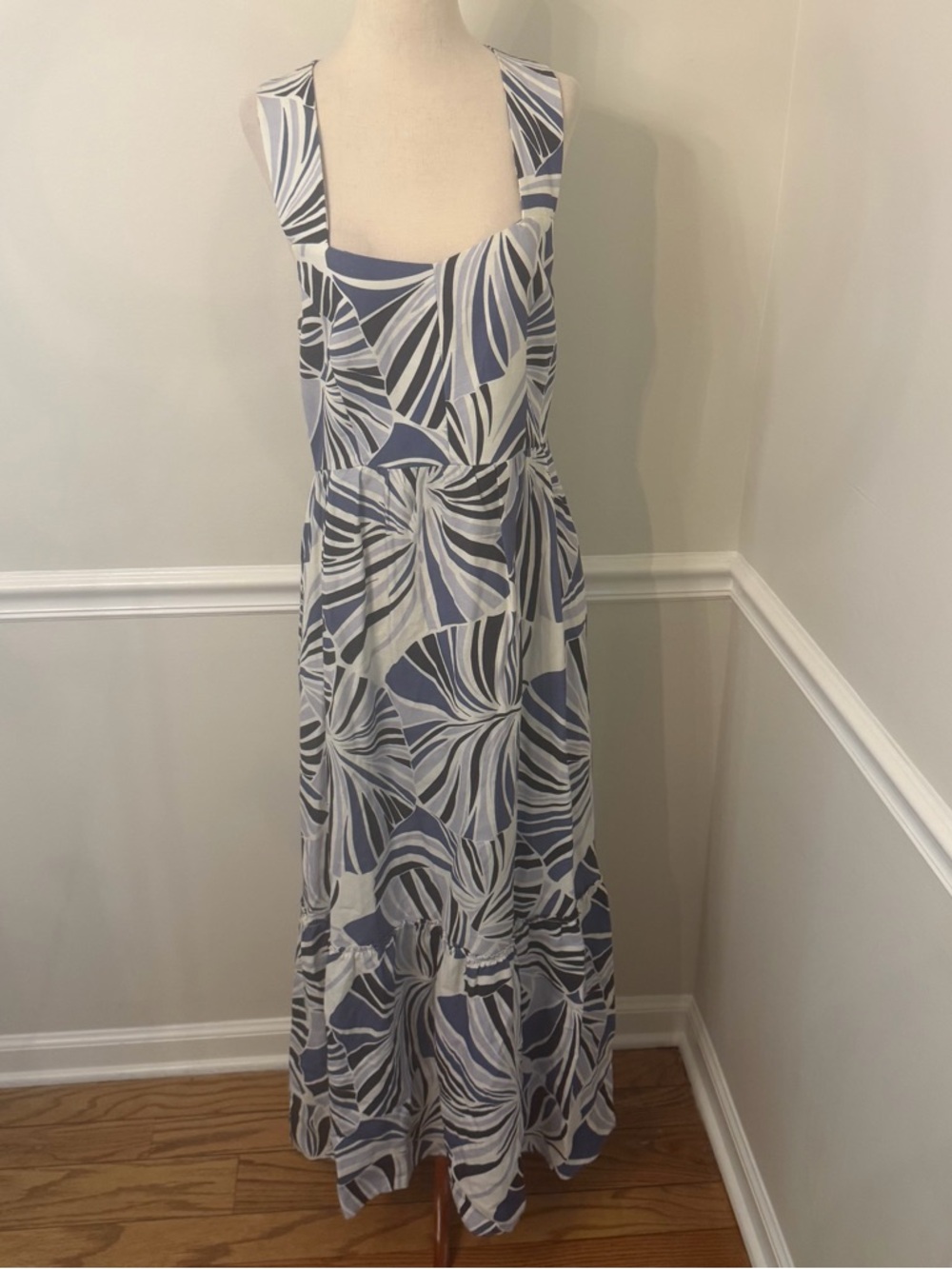 Tuckernuck Blue Palm Alston Dress Size- Medium